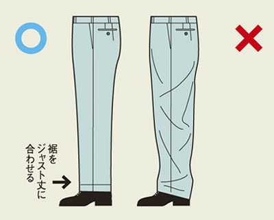 足が短いときのパンツの改善