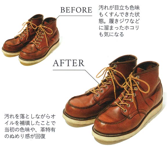 オイルドレザーブーツ 手入れ