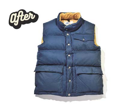 ダウンベスト洗濯後