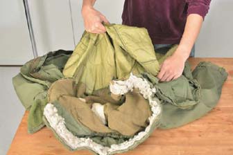 モッズコート洗濯準備