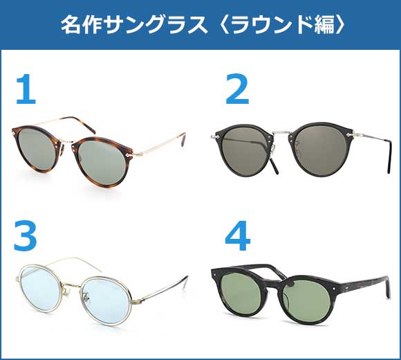 名作サングラス ラウンド