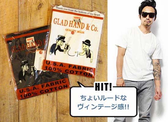 グラッドハンド スタンダード ＶネックＴシャツ