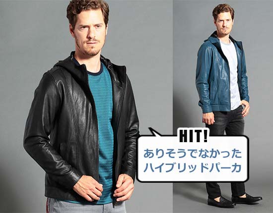 ムッシュ ニコル レザーパーカー