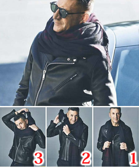 レザージャケット ストール