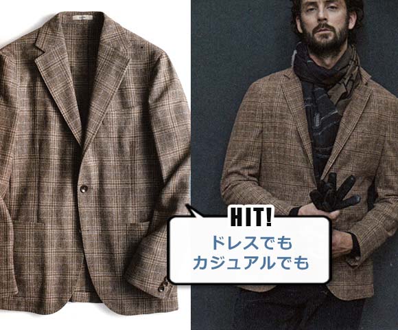 ボリオリ チェック柄ジャケット