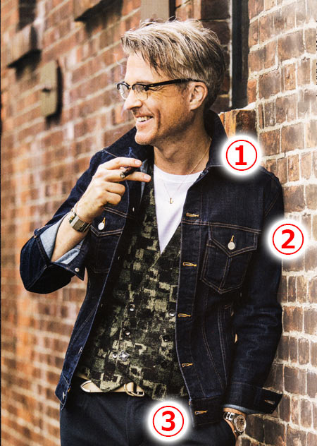 大人デニムジャケット