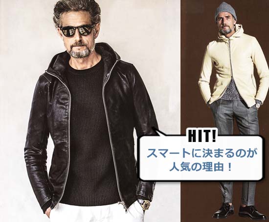 エストネーション レザーパーカー