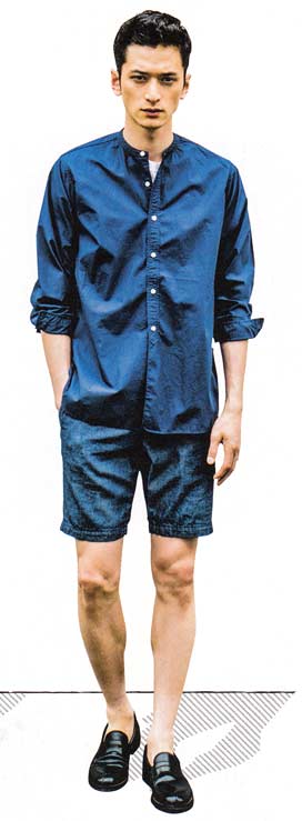 ショーツ×ローファー