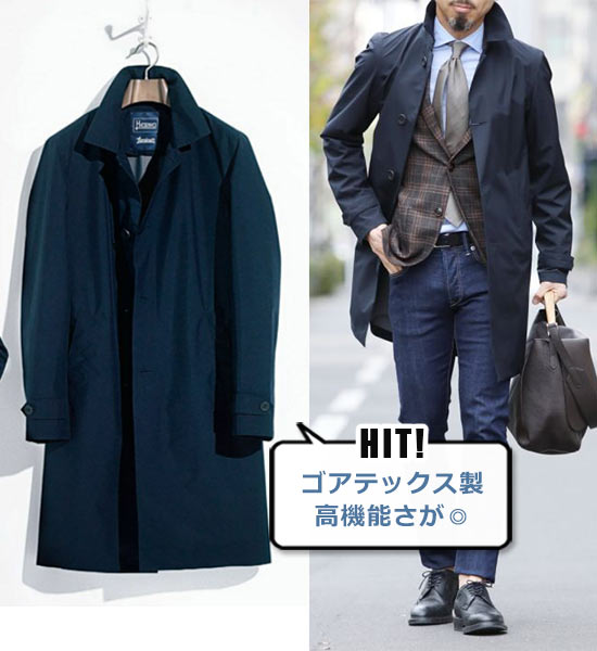 ヘルノ ステンカラーコート