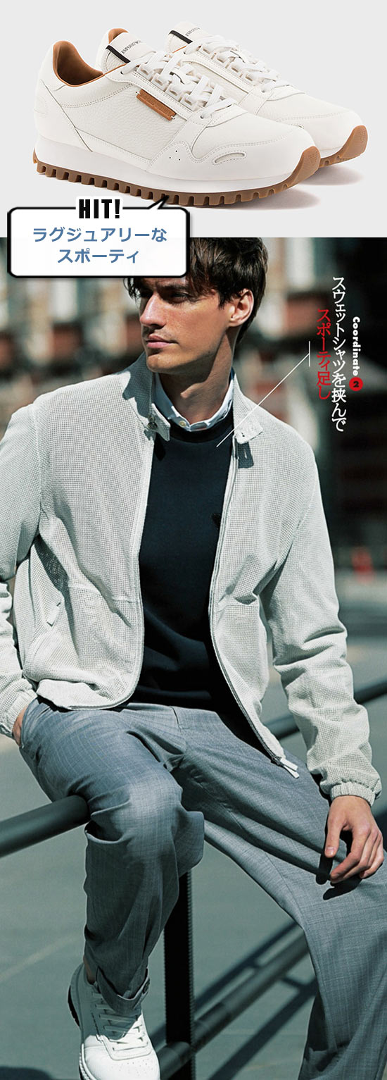 アルマーニ 白スニーカー2