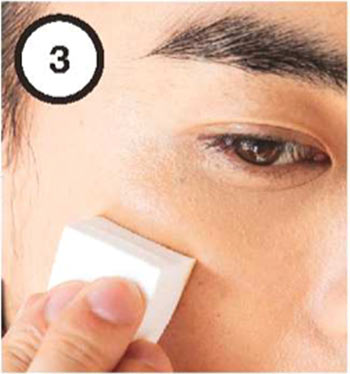 男性 リキッドファンデーションの塗り方